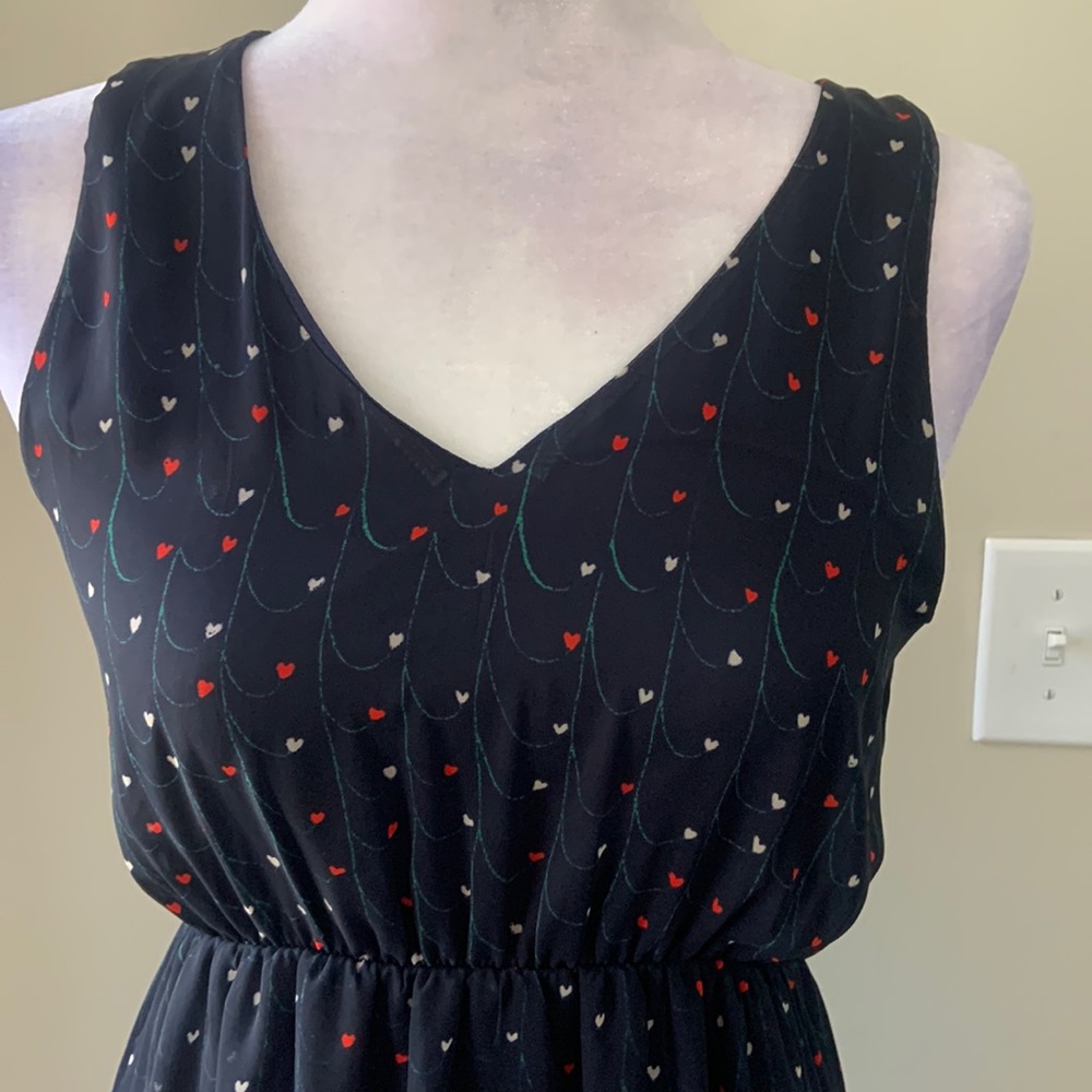 REVERSIBLE navy blue heart dress